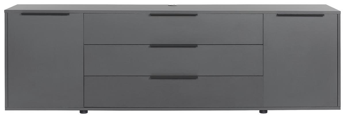 Comodă joasă Bounty - antracit, Modern (216/67cm) - Premium Living