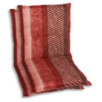Sesselauflagenset 2-Teilig Rot/Schwarz - Rot/Schwarz, Basics, Textil (50/6/100cm)