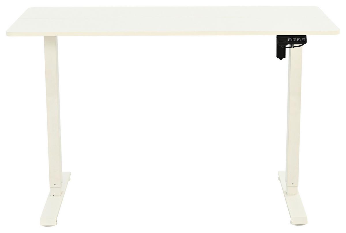 Dvižna Miza Emil 3, Bela, 120x72-118cm - bela, Trend, kovina/leseni material (120/72-118/60cm)
