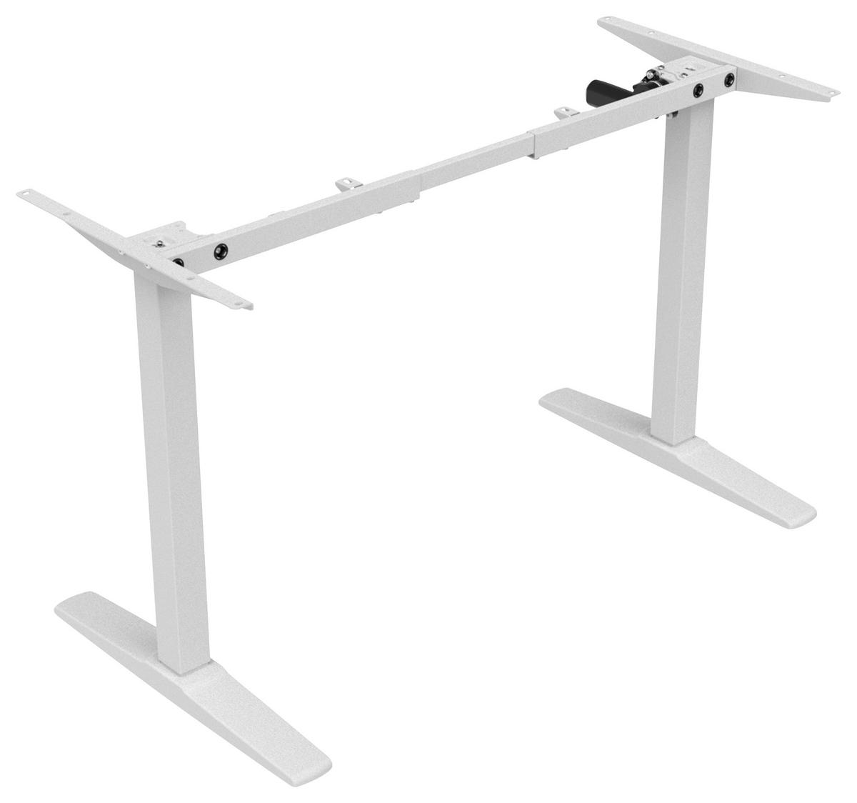 BIURKO MENTON - biały/kolor orzecha włoskiego, Modern, materiał drewnopochodny/tworzywo sztuczne (120/75-120/70cm) - MID.YOU