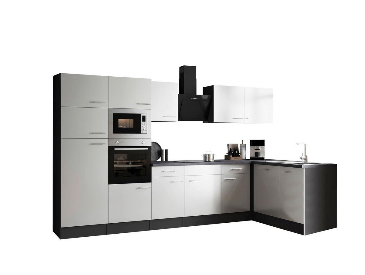 Kotna Kuhinja Z Aparati Oliver, 340x172cm - srebrne barve/siva, Design, kovina/leseni material (340/172cm) - Respekta