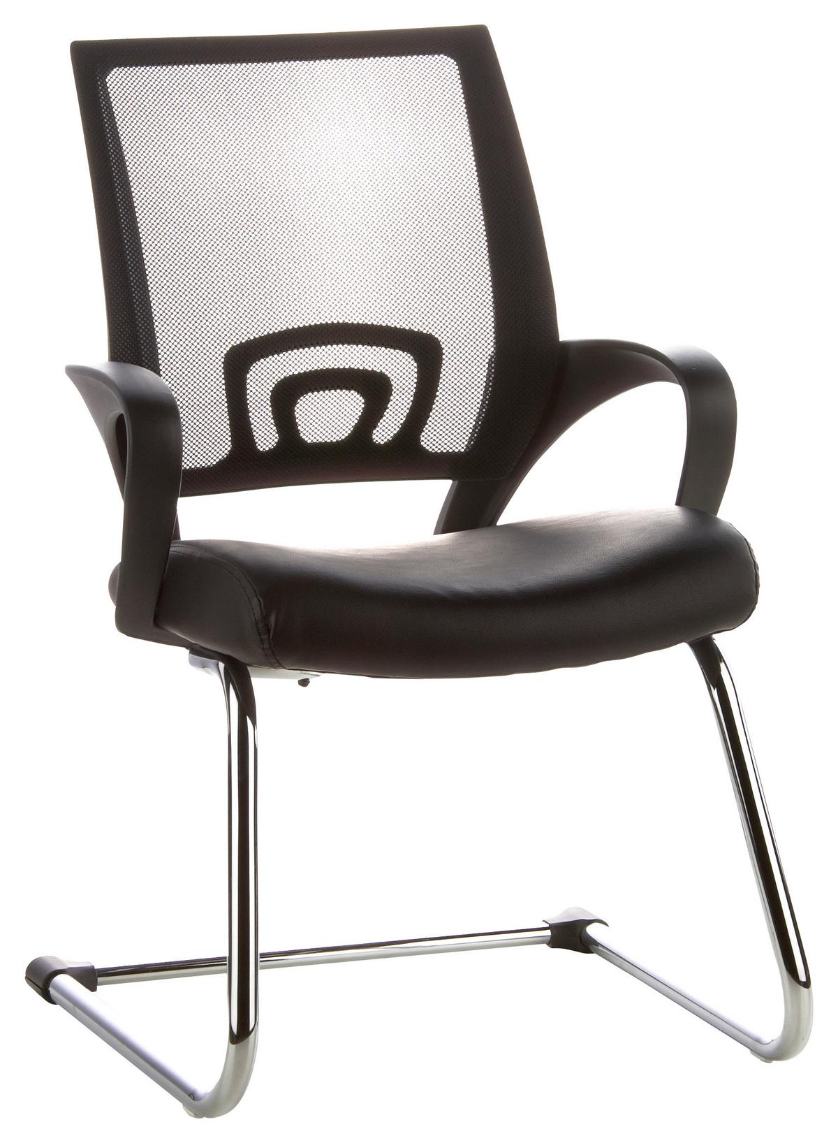 Konferenčni Stol Visto Net V, Črna - srebrne barve/črna, Basics, kovina/tekstil (57/98/52cm) - MID.YOU