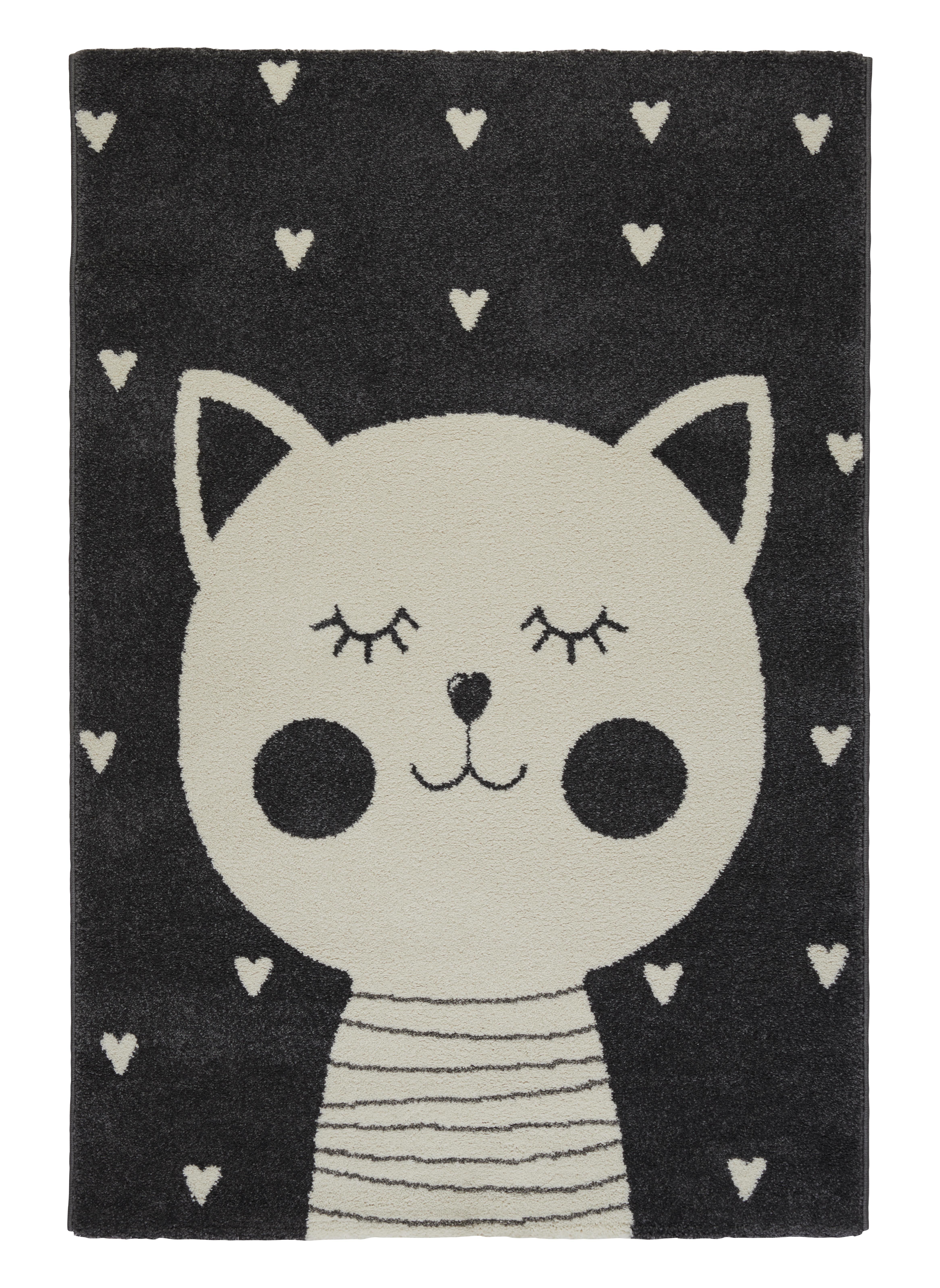 Kinderteppich Cat 2 in Anthrazit - Anthrazit, Basics, Textil (100/150cm) - Mömax modern living