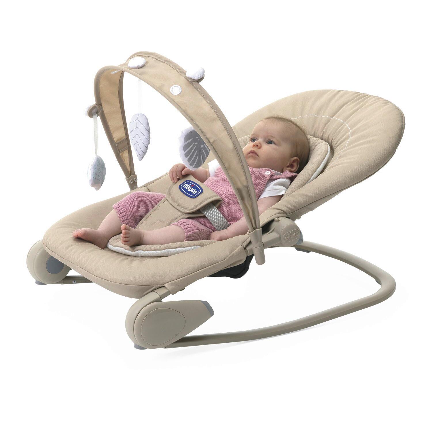 BUJAK SCHAUKELWIPPE HOOPLA - beżowy, Basics, tkanina (47/78/46/62cm) - Chicco