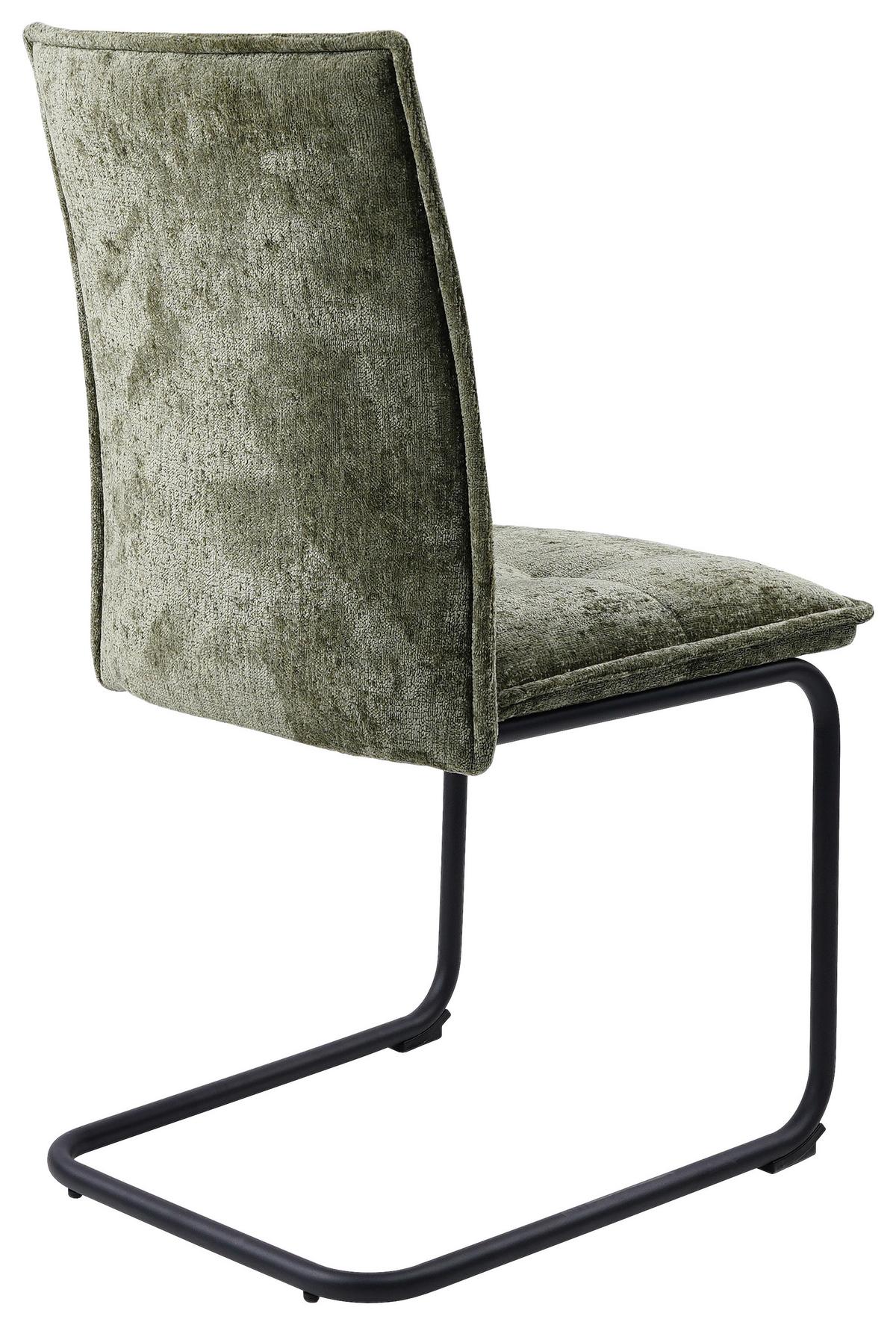 Schwingstuhl Como Grün - Schwarz/Grün, MODERN, Textil/Metall (47/92/58cm) - Mömax