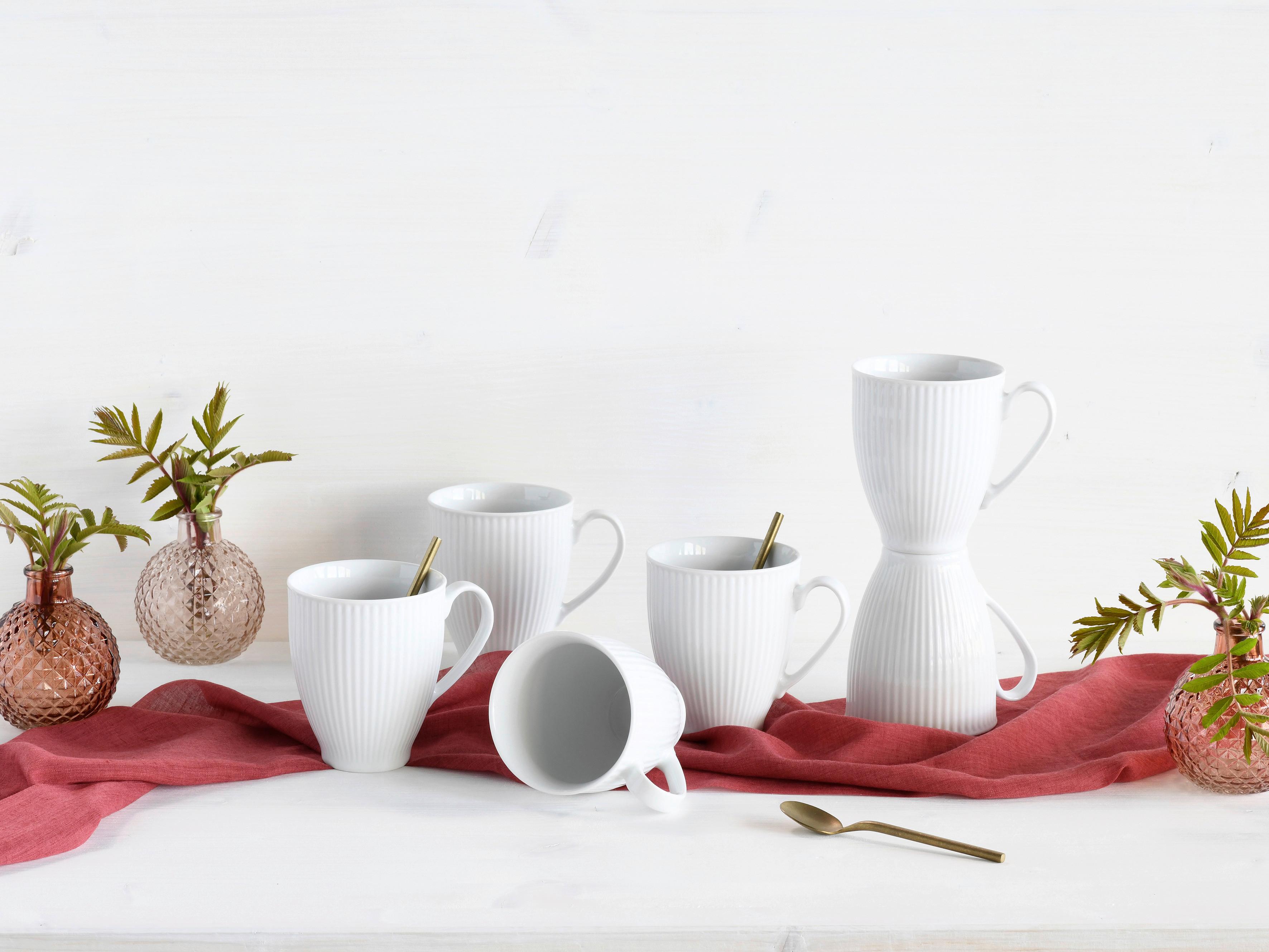 Set Skodelic Valencia, 6-Delni - bela, Design, keramika - Creatable