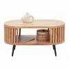 SOFFBORD MADDI - svart/naturfärgad, Lifestyle, metall/trä (80/40/40cm) - Mömax