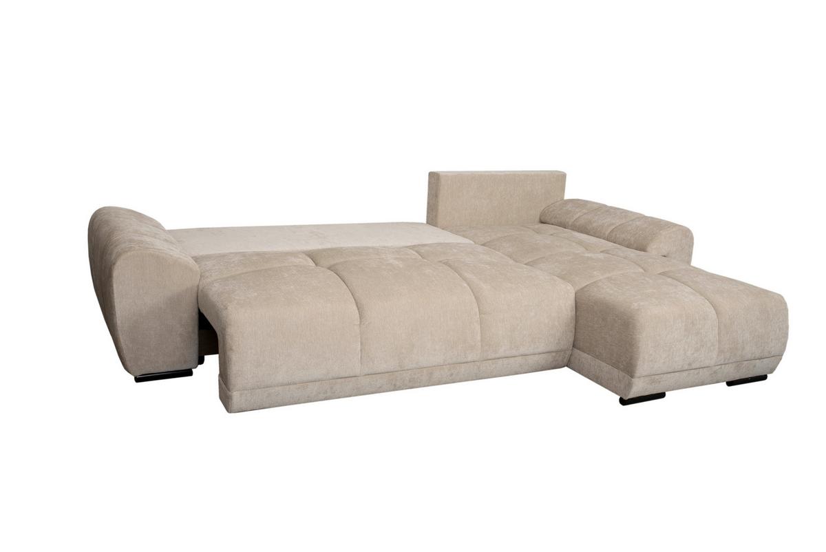 Kutna Garnitura Bonn - bež/crna, Moderno, tekstil/plastika (296/182cm) - Modern Living