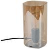 BORDSLAMPA AMBER - bärnstensfärgad/svart, Modern, glas/plast (10/10/20cm) - Mömax