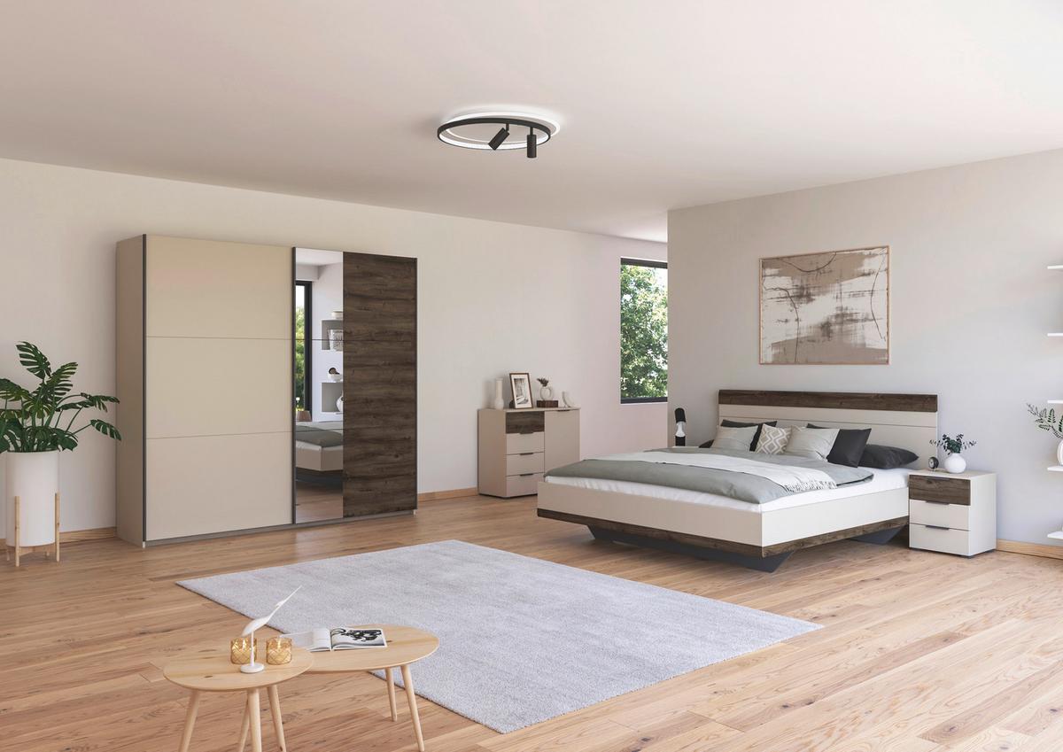 Ormar S Kliznim Vratima Sajo - hrast tamni/prozirno, Trend, drvni materijal/metal (218/210/59cm) - Premium Living