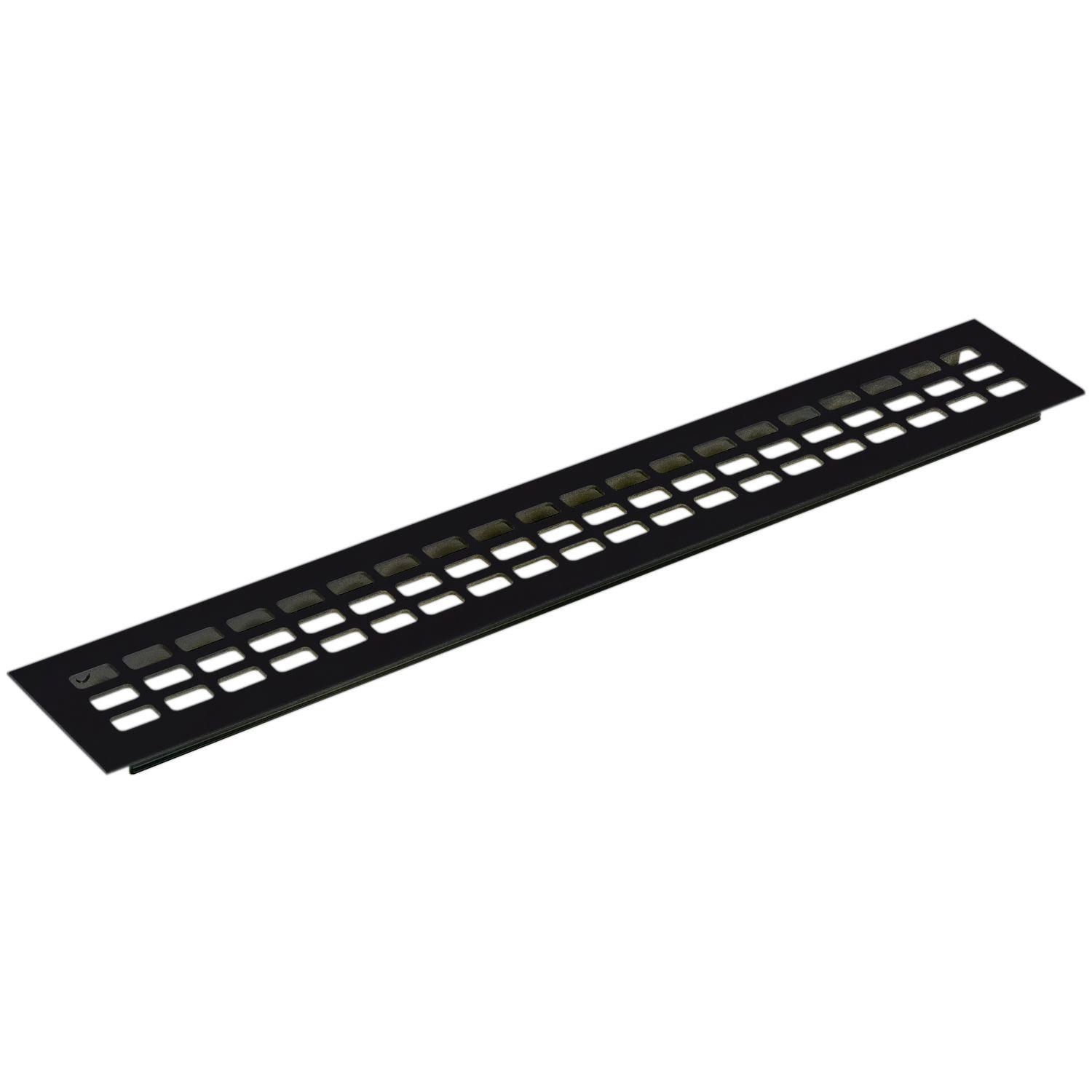 Lüftungsgitter Aluminium schwarz 400x60mm - Schwarz, Metall (6/40cm)