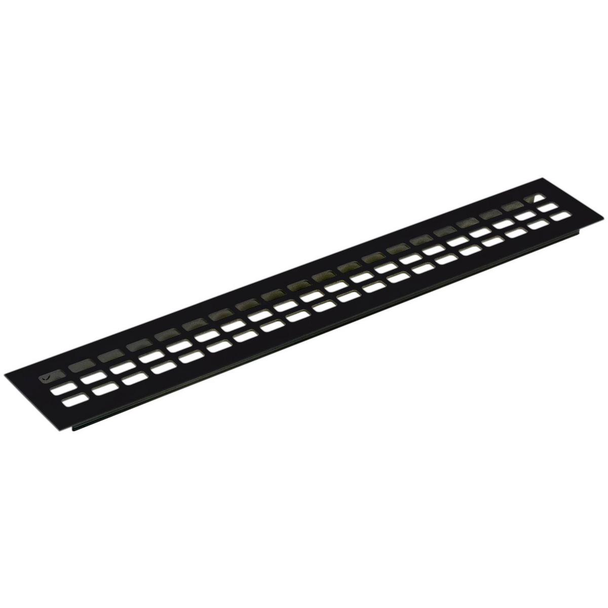Lüftungsgitter Aluminium schwarz 400x60mm - Schwarz, Metall (6/40cm)