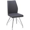 Stuhl Grau - Chromfarben/Grau, MODERN, Textil/Metall (45,5/96/60cm) - Mömax modern living