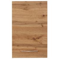 Oberschrank Florida Eichefarben - Chromfarben/Eichefarben, MODERN, Holzwerkstoff/Metall (40/64/20cm) - Premium Living