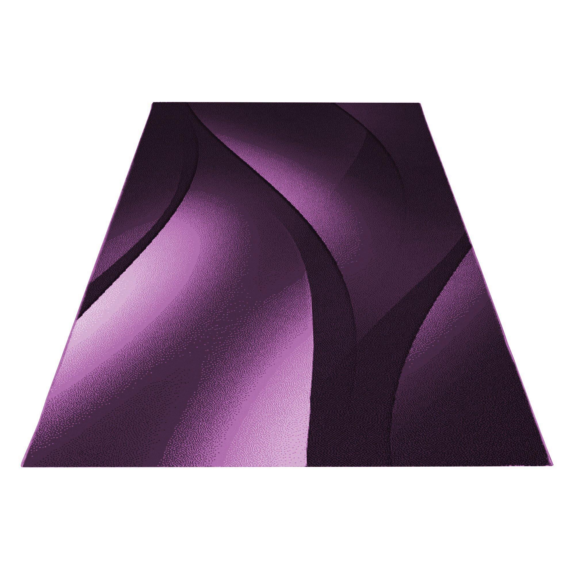 Webteppich Plus Lila/Weiß ca. 120x170cm - Lila/Weiß, Design, Textil (120/170cm)