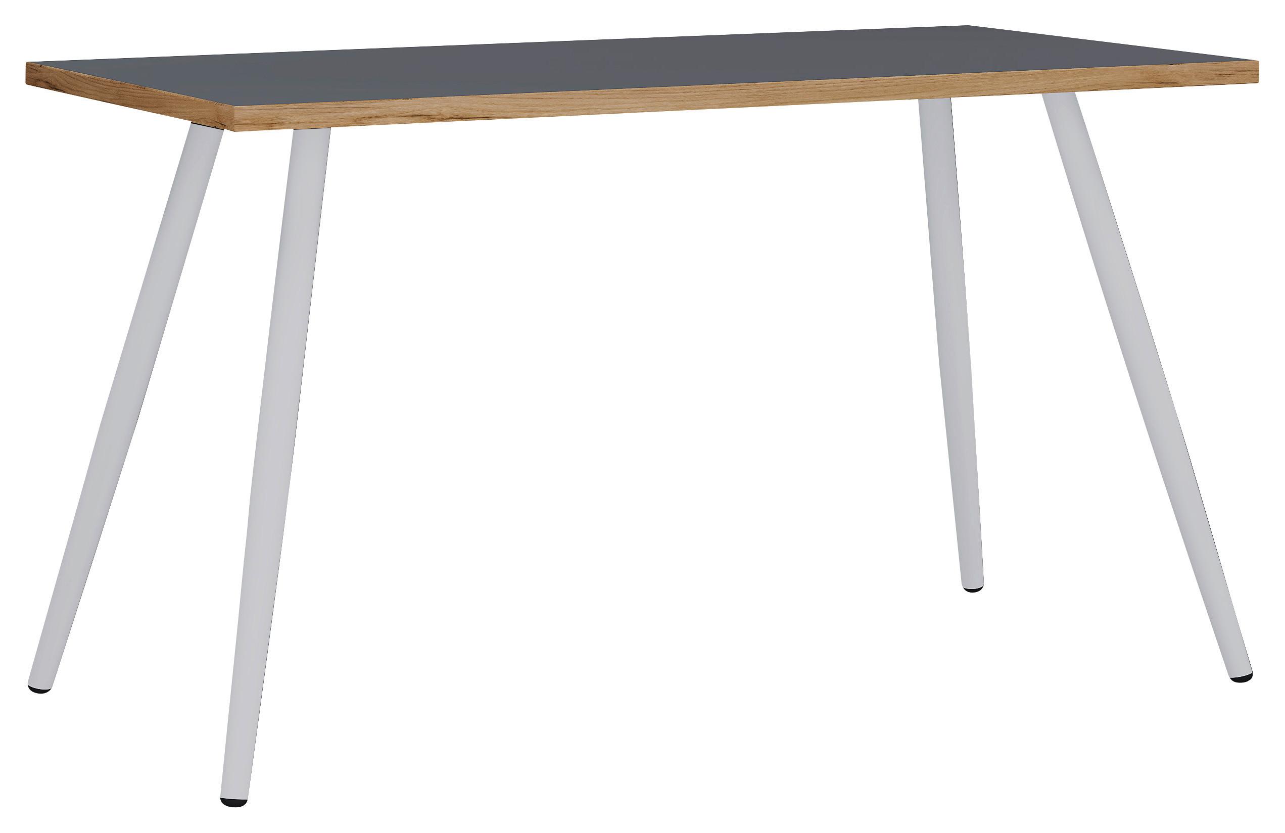 SCHREIBTISCH SALIA T50 - Honigeiche/Weiss, Design, Holzwerkstoff/Metall (110/50/70cm) - MID.YOU