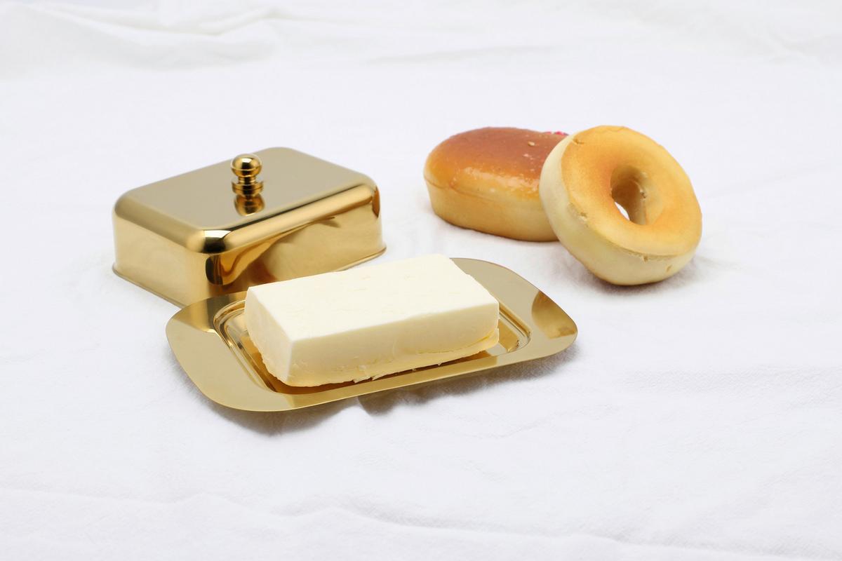 Posodica Za Maslo Butterdose, Zlata - zlate barve, Basics, kovina (18,5/12,2/7cm) - Echtwerk