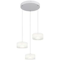 Hängeleuchte Lunouia Weiß max. 18 Watt - Weiß, Basics, Glas/Kunststoff (40/150cm)