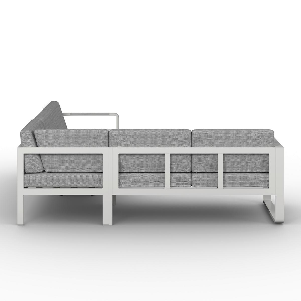 Dining-Loungeset Aruba Hellgr. /Weiß Outdoorstoff/Metall - Hellgrau/Weiß, MODERN, Kunststoff/Textil - Bessagi Garden