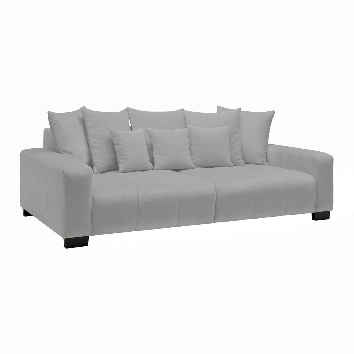 Bigsofa Matteo Silberfarben - Silberfarben/Schwarz, MODERN, Holz (246/93/124cm) - Based