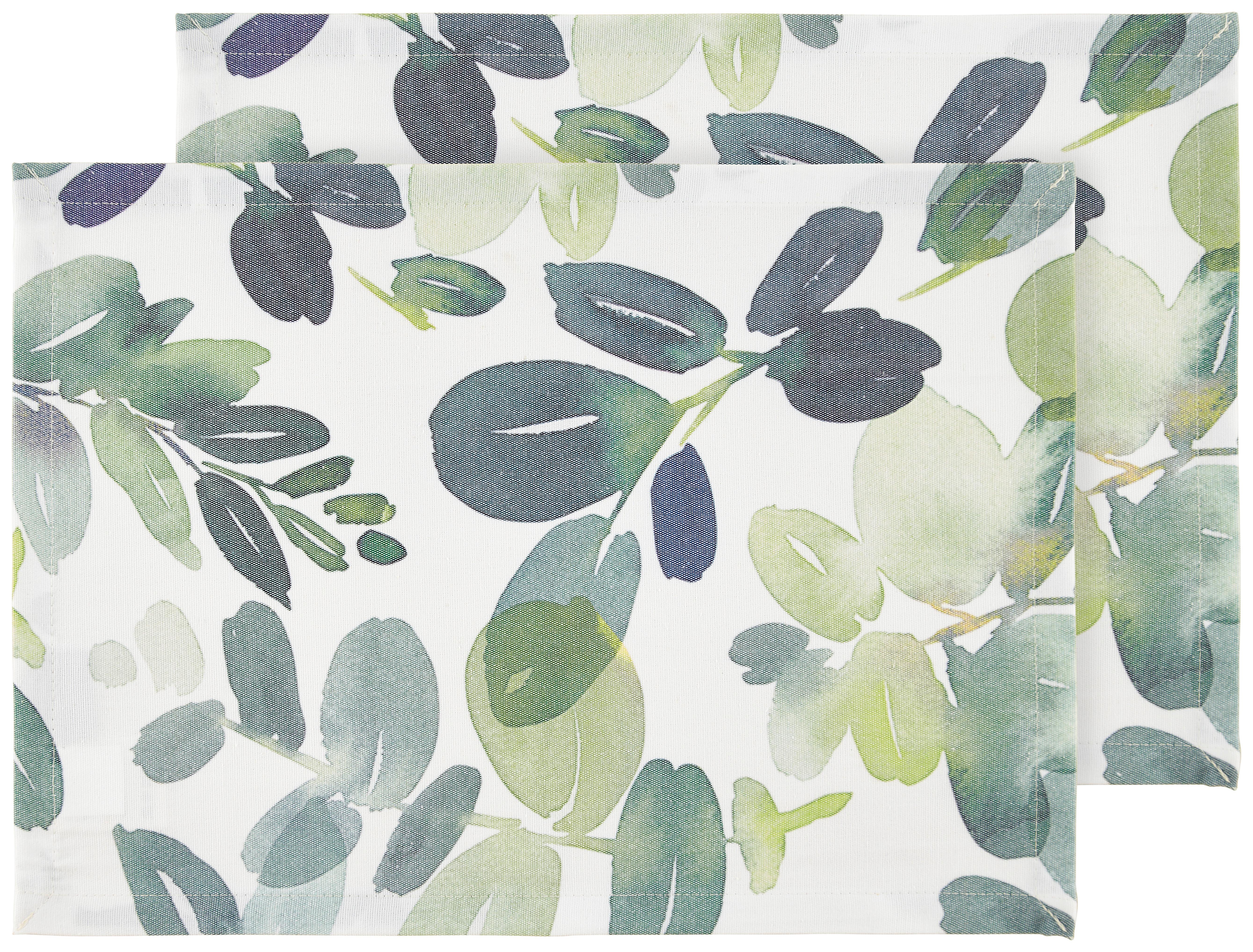 Étkezőalátét Steffi 33/45cm, 2db - sötétzöld/világoszöld, Konventionell, textil (33/45cm) - Mary's
