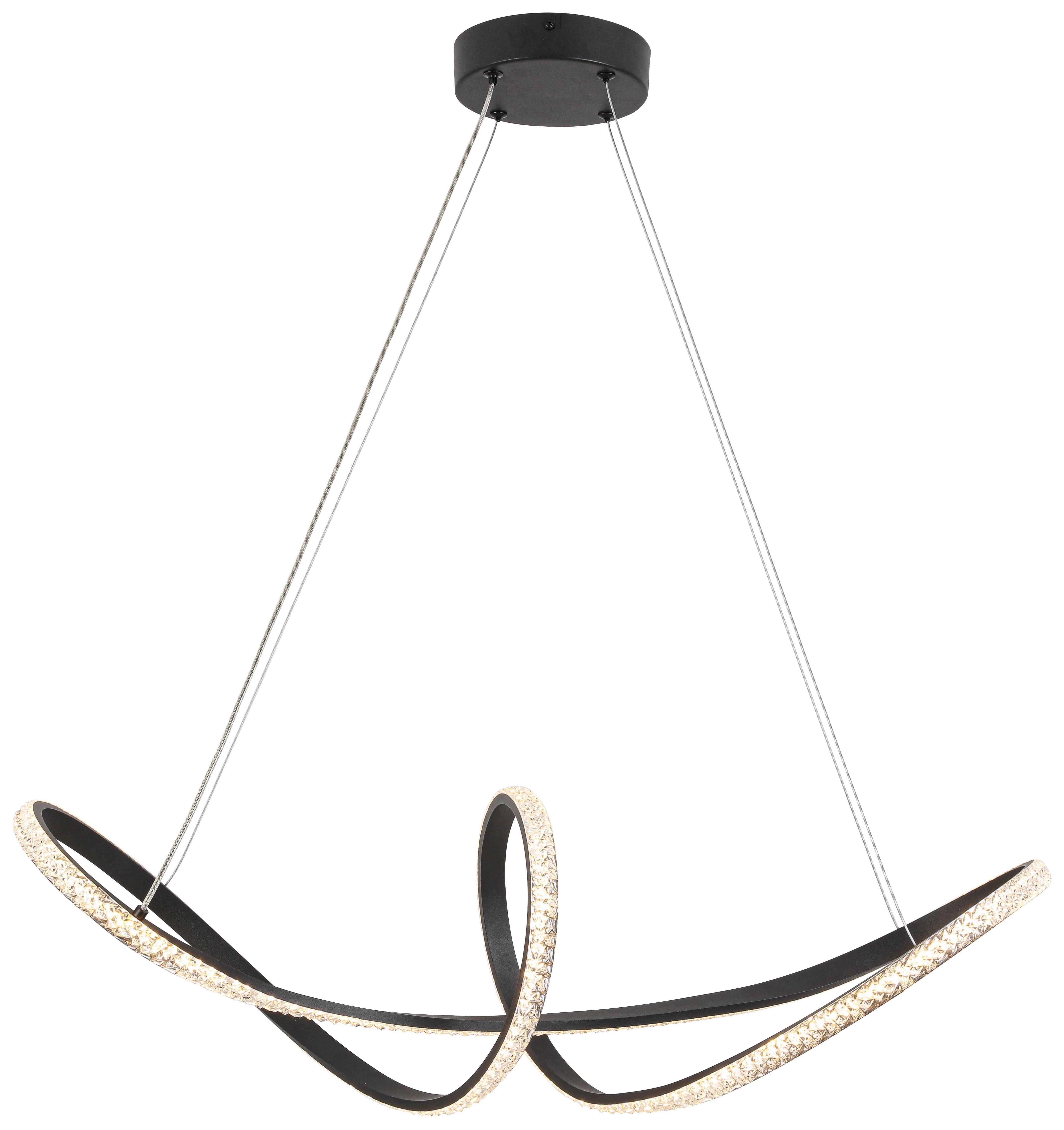 Led Luster Hit - crna, Moderno, metal/plastika (74/22/120cm) - Modern Living