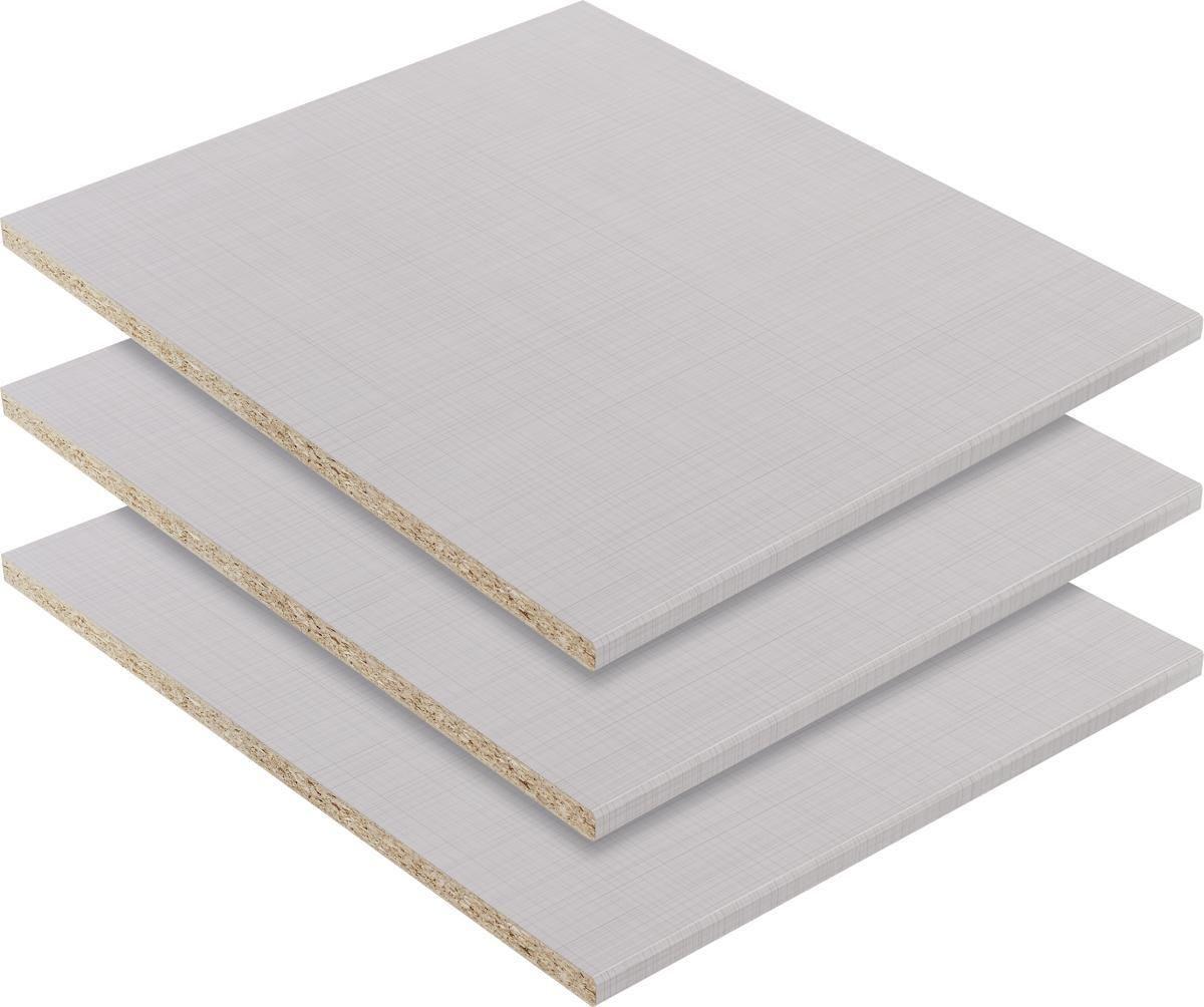 Belső Polc Szett 3db Szürke Anna/katrin - szürke, Konventionell, faalapú anyag (43/2/50cm)