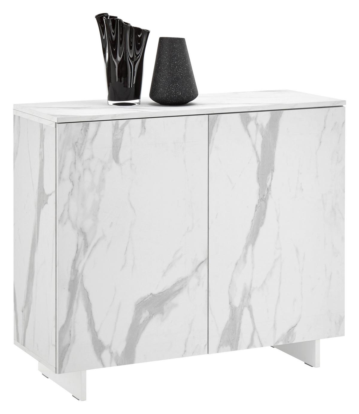 Komoda Dublin, Bela - bela, Design, leseni material (100/85/38cm) - Mömax