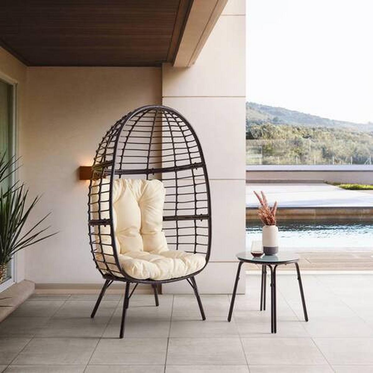 Scaun Nara - alb/negru, Modern, plastic/metal (77/145/65cm) - Mömax
