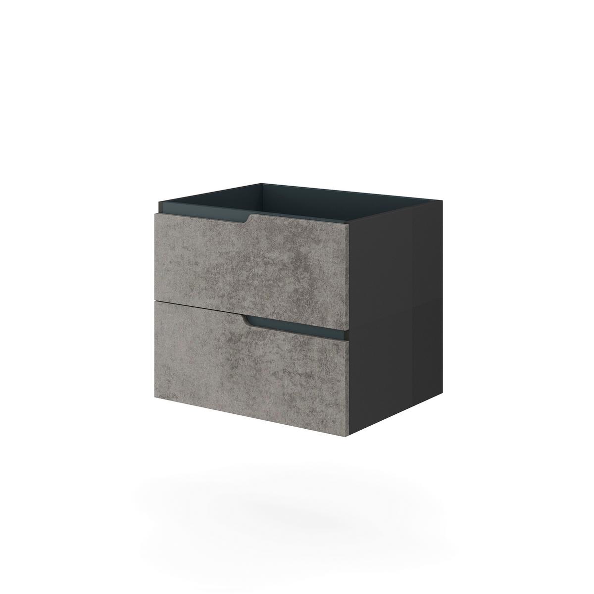 Element Ispod Umivaonika Winter - siva/crna, Moderno, drvni materijal (60/51/46cm)