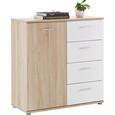 Komoda Alva 2 - bela/hrast sonoma, Moderno, umetna masa/leseni material (89/91/38cm) - Mömax modern living Komoda Alva 2 - bela/hrast sonoma, Moderno, umetna masa/leseni material (89/91/38cm) - Mömax modern living