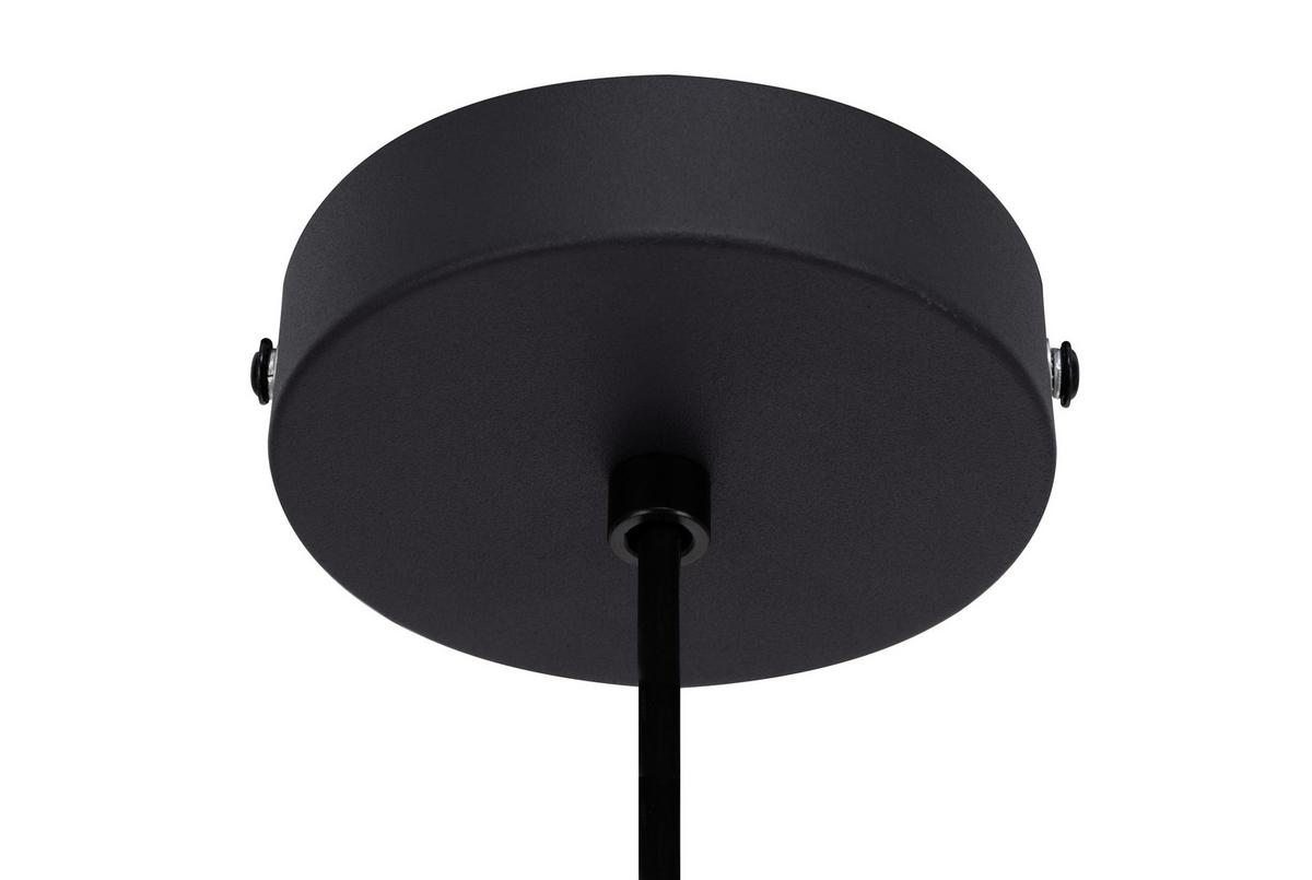 Hängeleuchte Fedi Grau/Schwarz max. 3 Watt - Schwarz/Grau, MODERN, Textil/Metall (55/120cm)