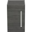 Unterschrank Mooreichefarben - Chromfarben/Mooreichefarben, MODERN, Glas/Holzwerkstoff (35/57,5/39,5cm) - PREMIUM LIVING