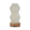 ACCU-TAFELLAMP GIRTL - Wit/Natuurlijke kleuren, Modern, Hout/Kunststof (14/21cm) - Mömax