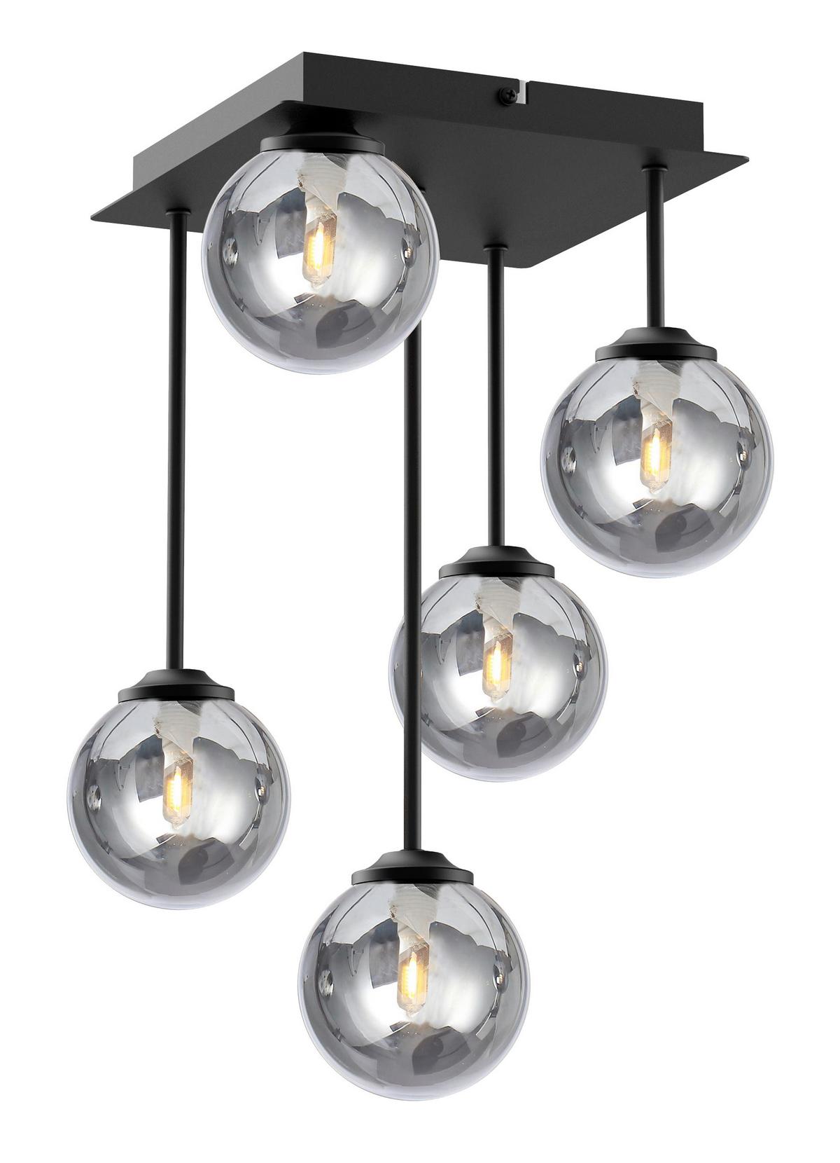 LAMPA WISZĄCA MURIEL - czarny, Trend, metal/szkło (25,5/25,5/41cm) - Novel