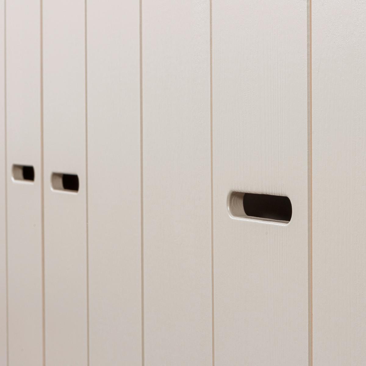 Drehtürenschrank Connect Grau - Hellgrau, Design, Holz (140/195/53cm) - Livetastic