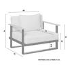 LOUNGEGRUPP FABRIZIA - grå, Modern, metall/trä - Bessagi Garden