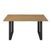 MATBORD FILO - svart/akaciefärgad, Modern, metall/trä (160/76/90cm) - Bessagi Home