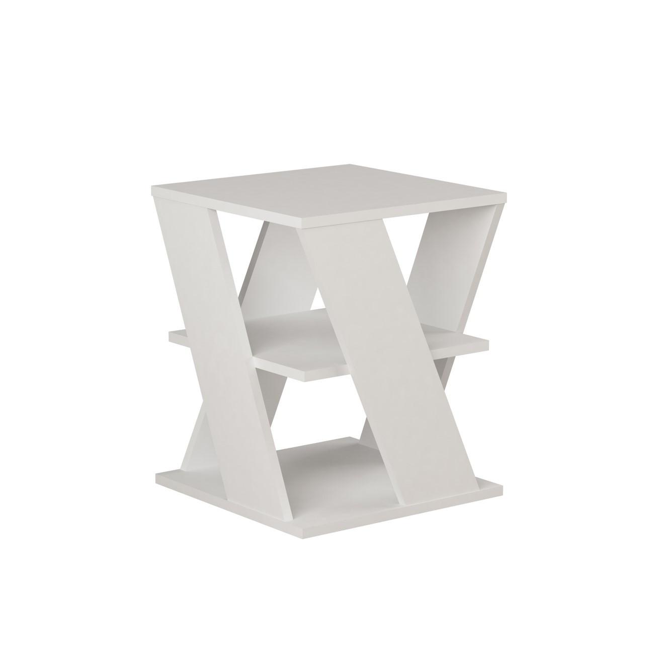 Couchtisch Cyclo ca. 55x55x55 cm Weiß - Weiß, Design, Holzwerkstoff (55/55/55cm) - Livetastic