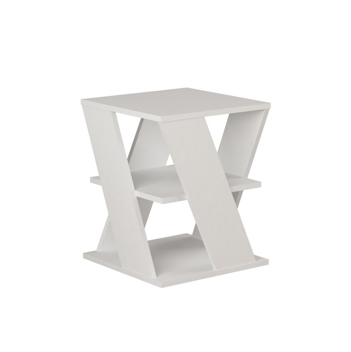 Couchtisch Cyclo ca. 55x55x55 cm Weiß - Weiß, Design, Holzwerkstoff (55/55/55cm) - Livetastic