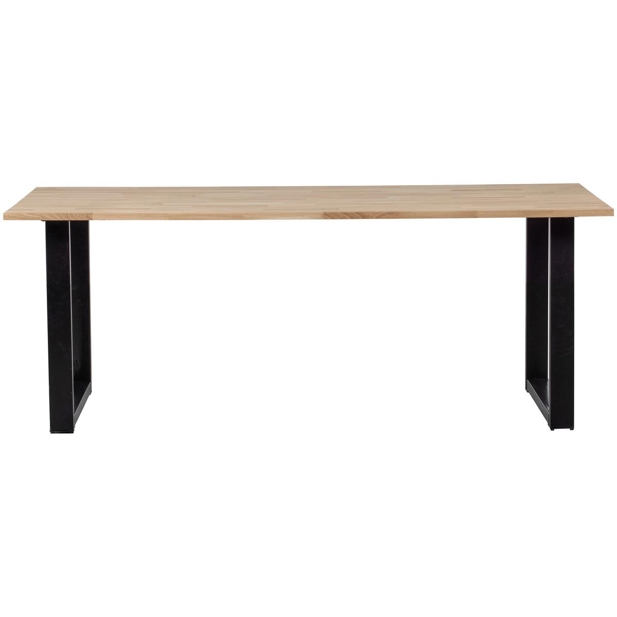 Esstisch Tablo Naturfarben/Schwarz L: 200cm - Schwarz/Naturfarben, MODERN, Holz/Metall (200/90/75cm) - Livetastic