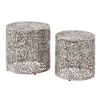 Satztisch Wl7.369 - Silberfarben, Design, Metall (41/41/42cm) - Livetastic