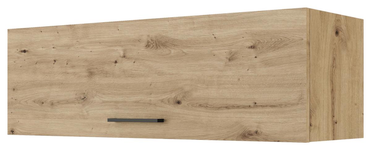 Küchenoberschrank Cara ca. 100x32 cm Eiche Artisan - Schwarz/Eiche Artisan, KONVENTIONELL, Holzwerkstoff/Metall (100/32/32cm) - FlexWell