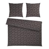 Bettwäsche Mäander XXL Graubraun ca. 200x200cm - Graubraun, ROMANTIK / LANDHAUS, Textil (200/200cm) - Mömax