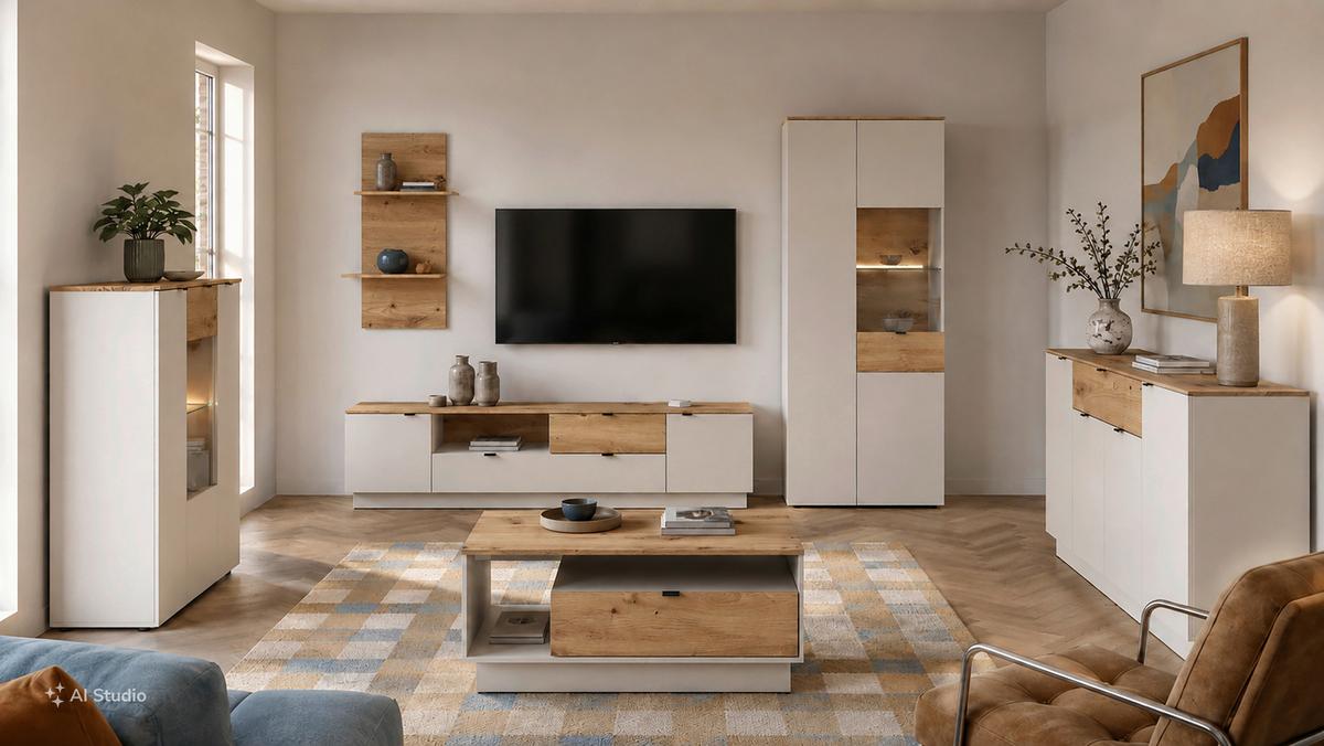 Zidna Polica Viona - hrast Artisan, Basics, drvni materijal (60,6/95,6/25,1cm) - Modern Living