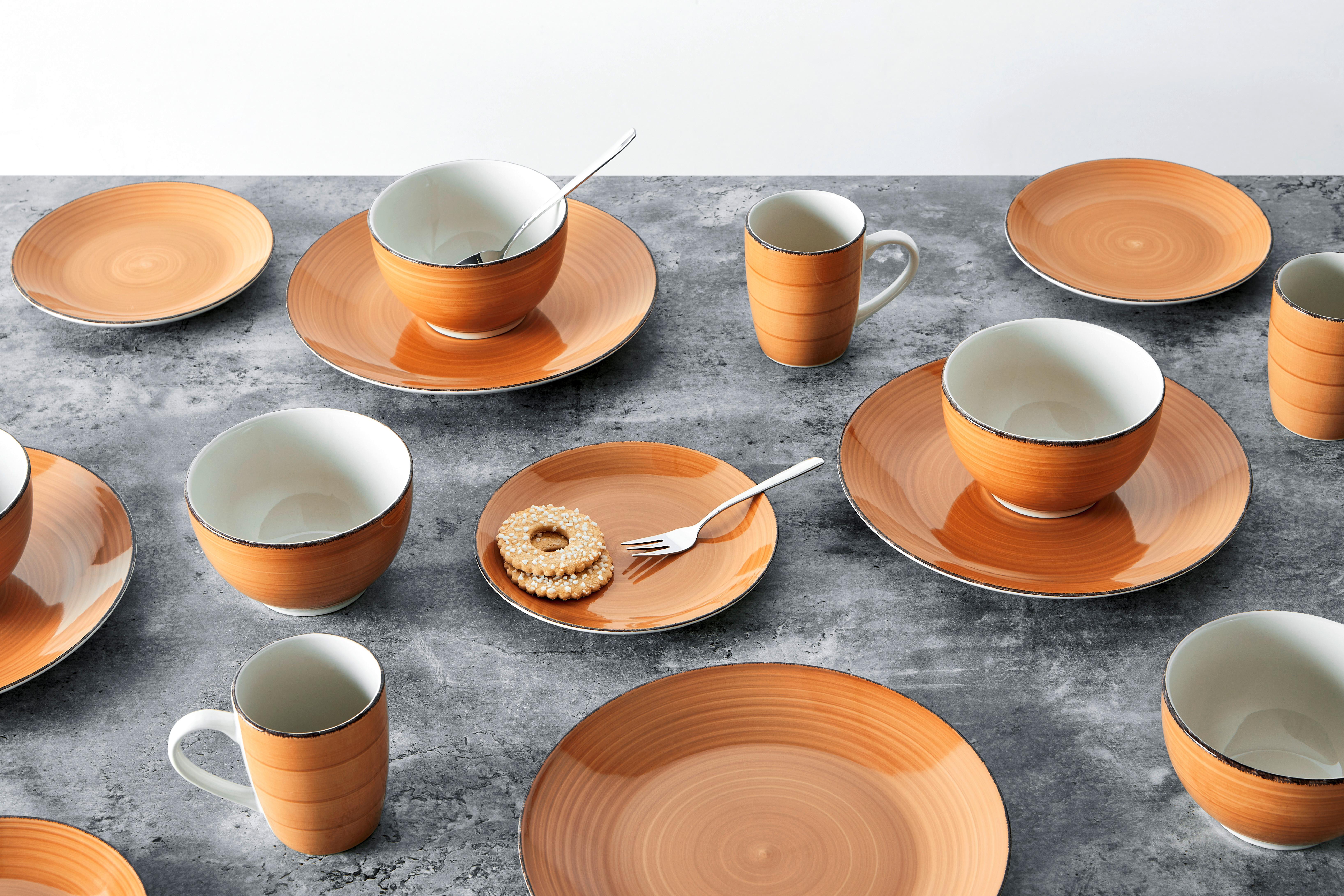 Kombinirani Servis Catalina - oranžna, Moderno, keramika - Bessagi Home
