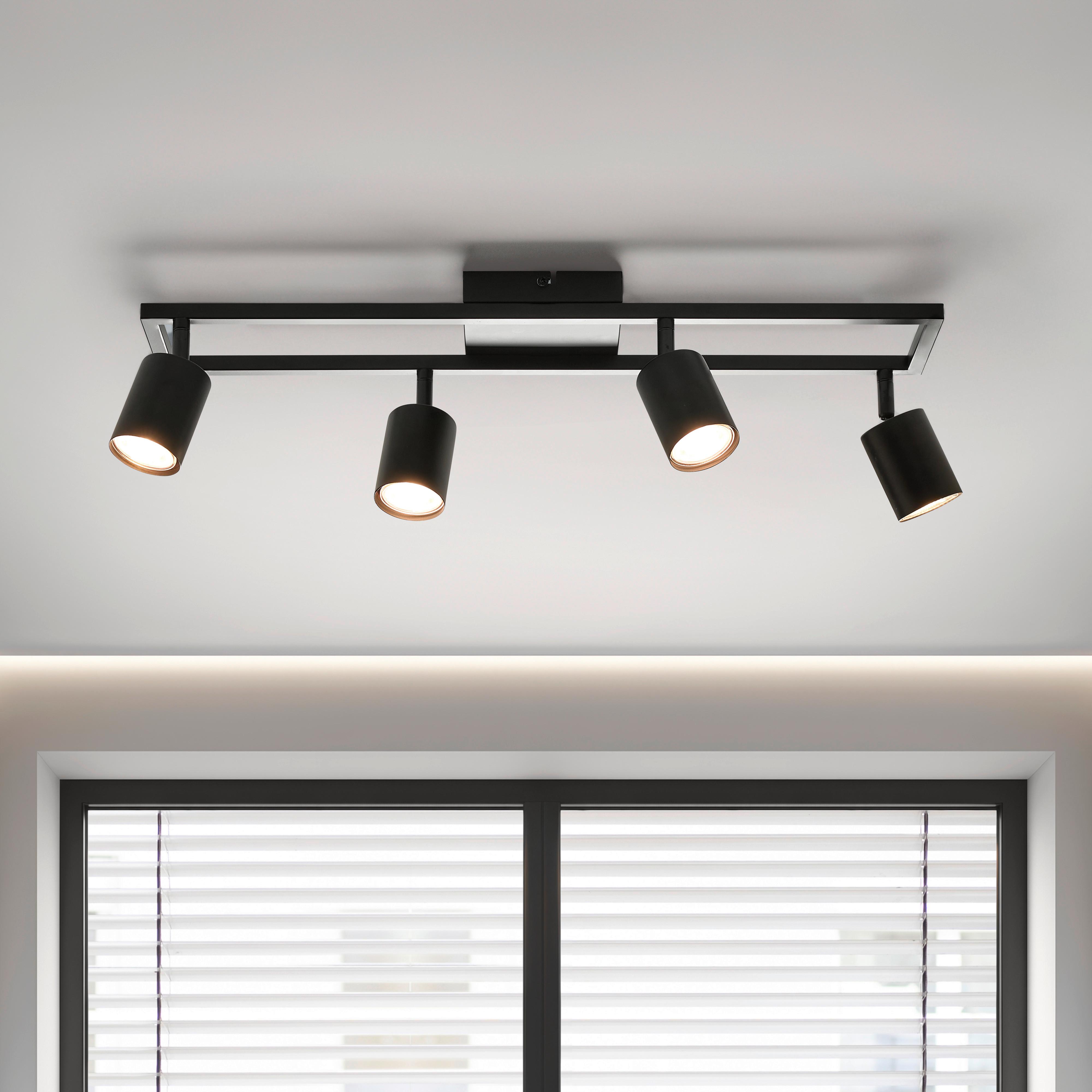 TAKLAMPA RIT - svart, Modern, metall (60/12/15.5cm) - Mömax