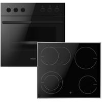 Herdset 90355 Schwarz - Schwarz, Basics, Glas/Metall (59,5/59,5/57,5cm) - Mican