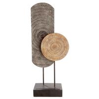 Skulptur Braun/Hellbraun - Hellbraun/Braun, Basics, Kunststoff (19,5/47,5/10cm)