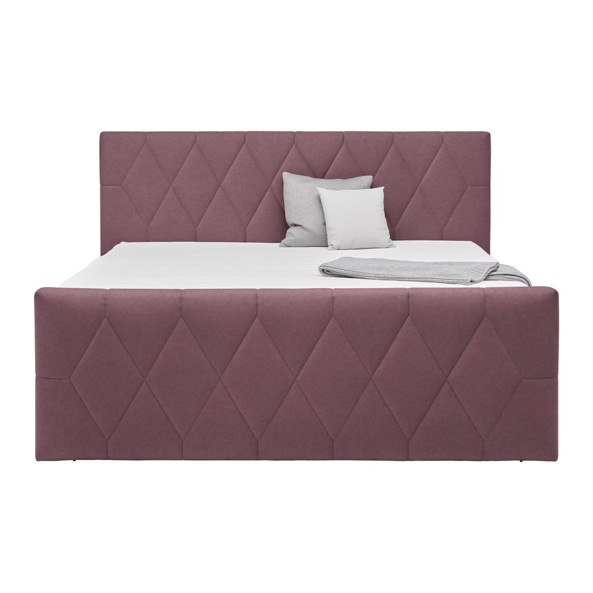 Boxspringbett Josie B Braun ca. 180x200cm - Schwarz/Braun, KONVENTIONELL, Holz/Holzwerkstoff (180/200cm) - Mömax